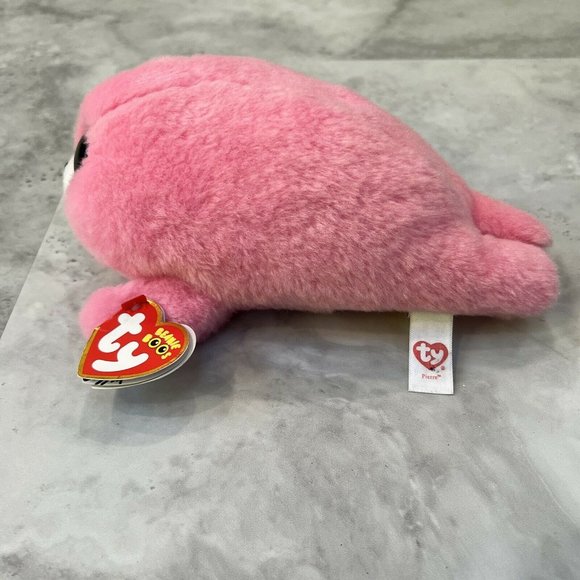 TY Beanie Boos PIERRE the Pink Seal with Big‎ Glitter Eyes Small 6" - Picture 2 of 6